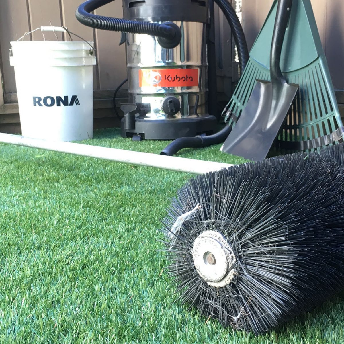 astroturf power broom for maintainence