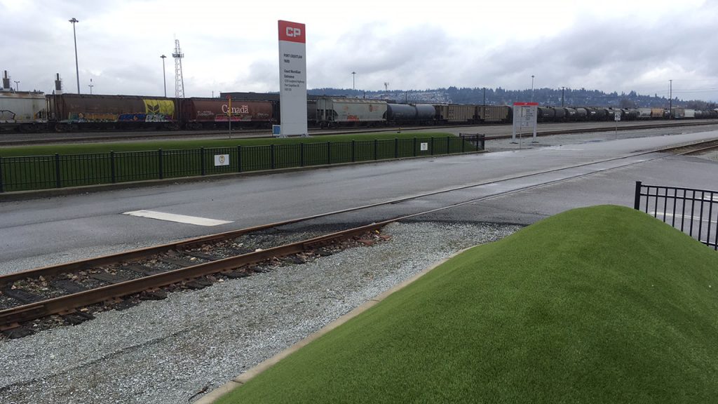 artificial grass at cp rail yard