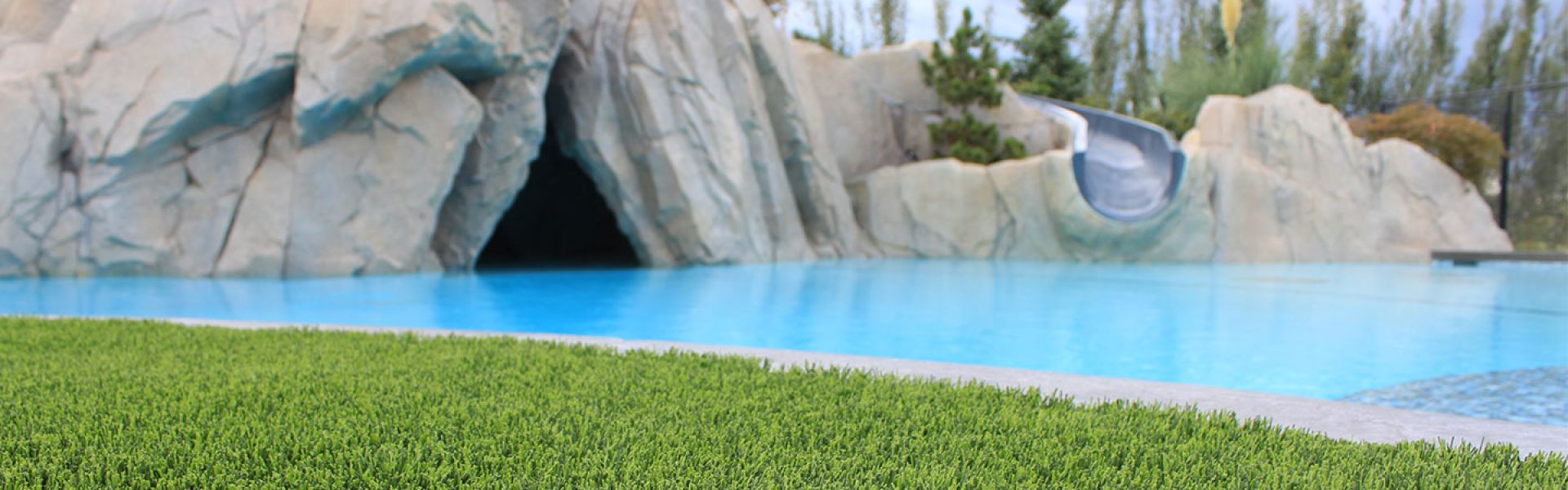 artificial grass by pool